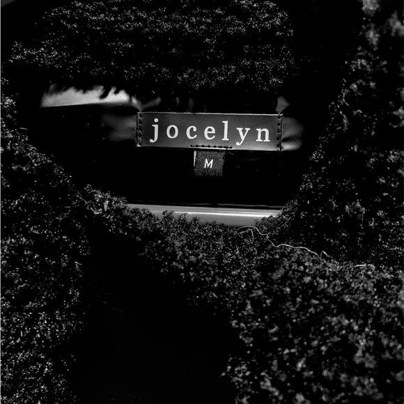 Black Leather and Sherpa Puffer Bomber Jacket Jacket - Picture 3 of 4